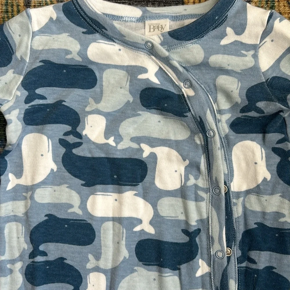 Nordstrom Baby Whale Sleeper Pajamas, Size 3 Months